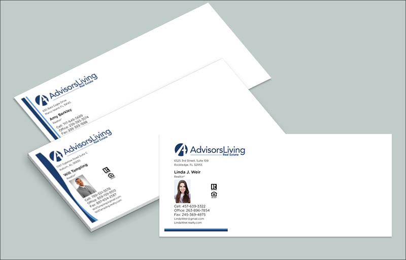 Advisors Living Real Estate #10 Envelopes - Custom #10 Envelopes Stationery for Realtors | BestPrintBuy.com