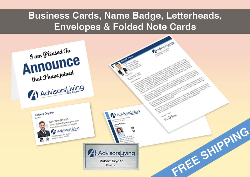 Advisors Living Real Estate BC Agent Package - Advisors Living approved vendor personalized business cards| BestPrintBuy.com