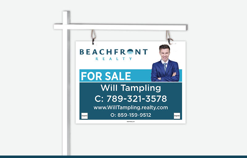 BeachFront Realty Real Estate Signs -  Signs for Realtors | BestPrintBuy.com