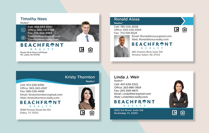 BeachFront Realty Real Estate Business Card Magnets - magnets with photo and contact info | BestPrintBuy.com