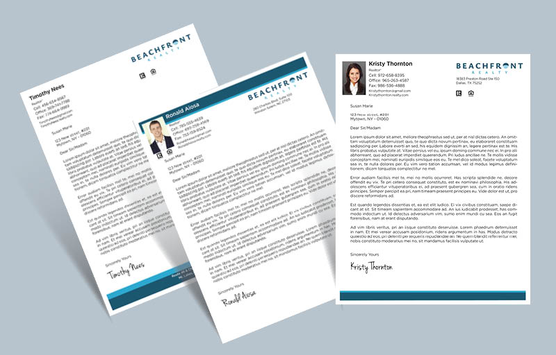 BeachFront Realty Real Estate Letterheads - Custom Letterhead Stationery for Realtors | BestPrintBuy.com
