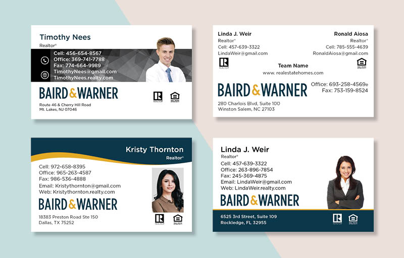 Baird & Warner Real Estate Business Card Magnets - magnets with photo and contact info | BestPrintBuy.com