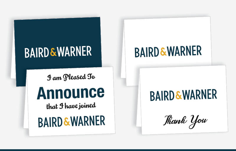 Baird & Warner Real Estate Blank Folded Note Cards -  stationery | BestPrintBuy.com