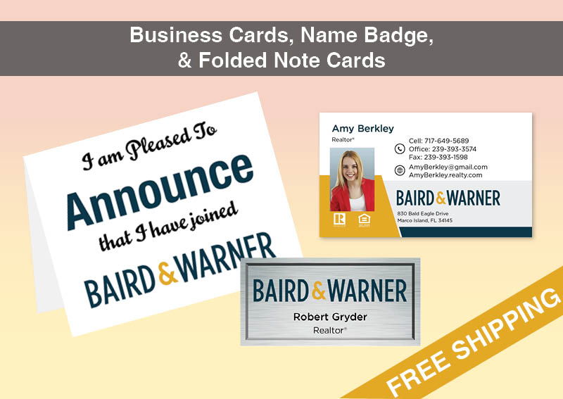 Baird & Warner Real Estate BC Agent Package - Baird & Warner approved vendor personalized business cards| BestPrintBuy.com