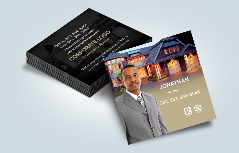 Century 21 Real Estate Matching Two-Sided Square Business Cards - Century 21  - Modern, Unique Business Cards for Realtors | BestPrintBuy.com