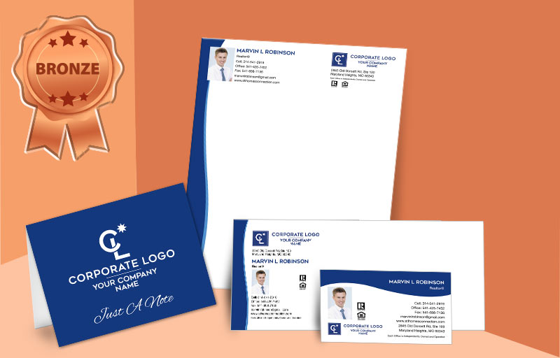 Coldwell Banker Real Estate Agent Bronze Package - Coldwell Banker personalized business cards, letterhead, envelopes and note cards | BestPrintBuy.com