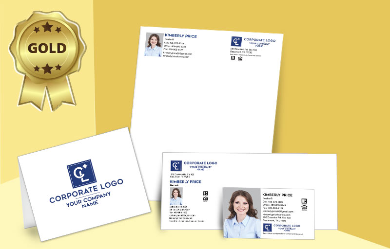 Coldwell Banker Real Estate Gold Agent Package - Coldwell Banker personalized business cards, letterhead, envelopes and note cards | BestPrintBuy.com