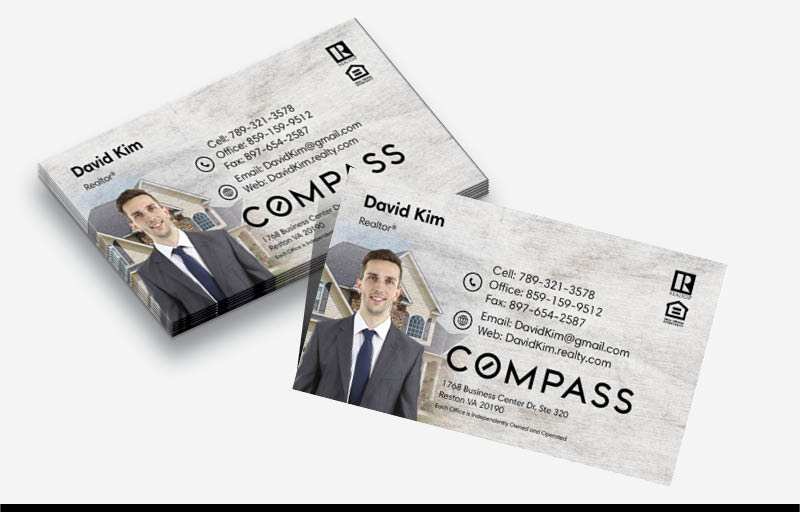 Compass Real Estate Silhouette Business Cards - Compass marketing materials | BestPrintBuy.com
