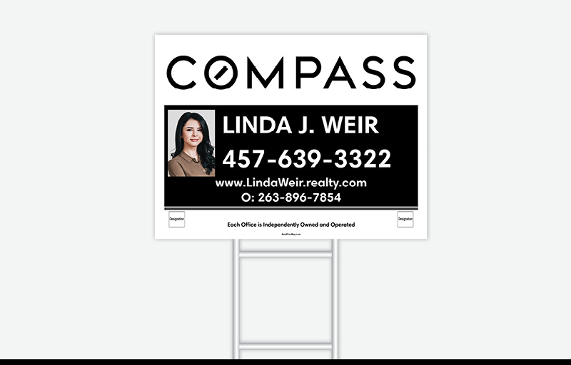 Compass Real Estate Signs - Signs for Realtors | BestPrintBuy.com