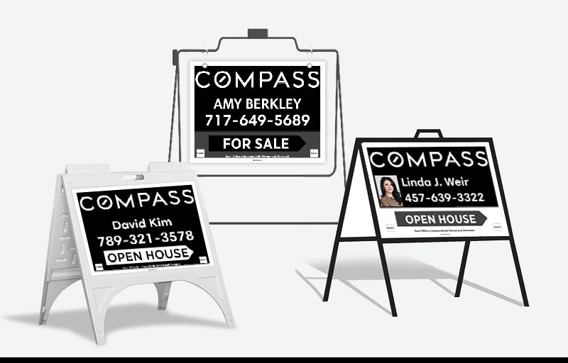 Compass Real Estate Signs - Signs for Realtors | BestPrintBuy.com