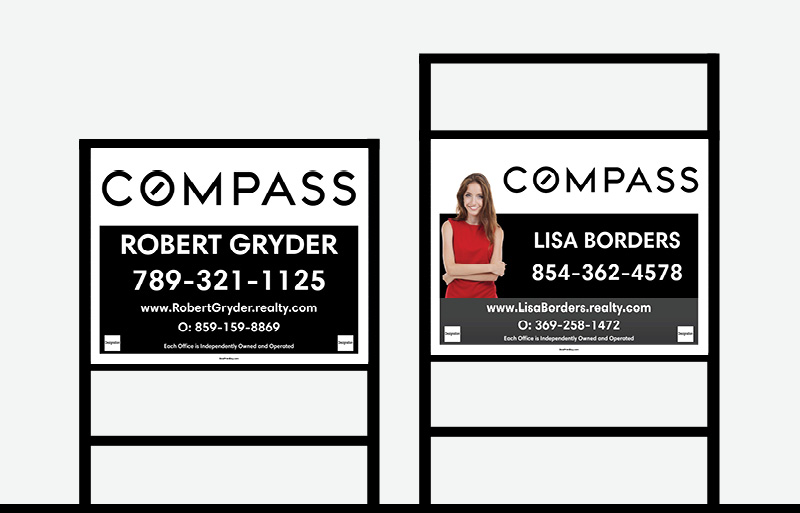 Compass Real Estate Signs - Signs for Realtors | BestPrintBuy.com