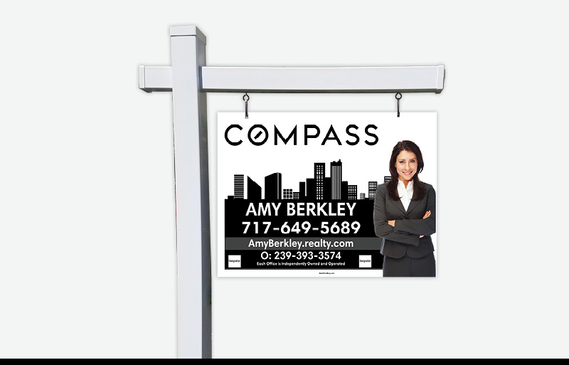 Compass Real Estate Signs - Signs for Realtors | BestPrintBuy.com