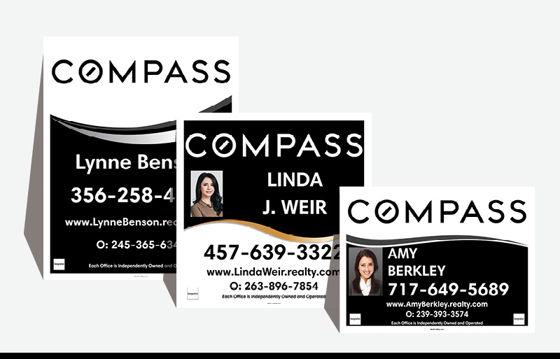 Compass Real Estate Signs - Signs for Realtors | BestPrintBuy.com