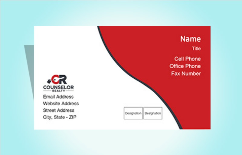 Counselor Realty Real Estate Business Card Labels Without Photo - Counselor Realty marketing materials | BestPrintBuy.com