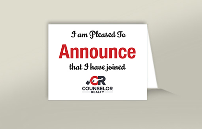 Counselor Realty Real Estate Blank Folded Note Cards -  stationery | BestPrintBuy.com
