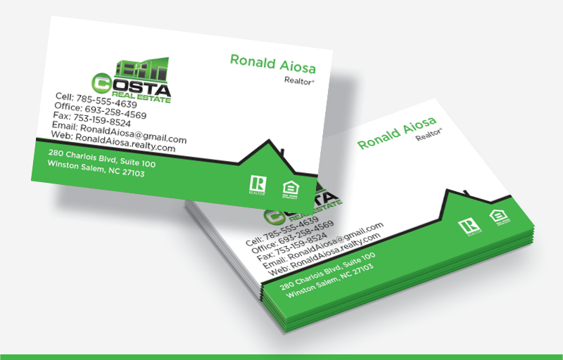 Costa Real Estate Business Cards Without Photo - Costa Real Estate  marketing materials | BestPrintBuy.com