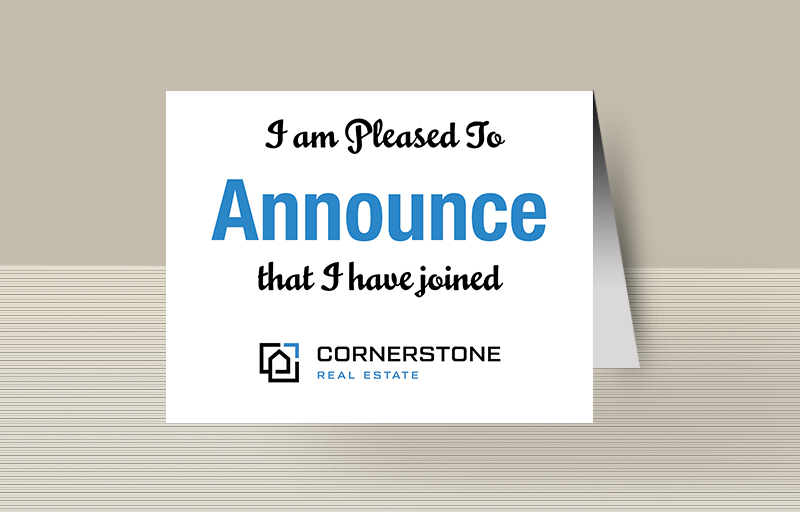 Cornerstone Real Estate Real Estate Blank Folded Note Cards -  stationery | BestPrintBuy.com