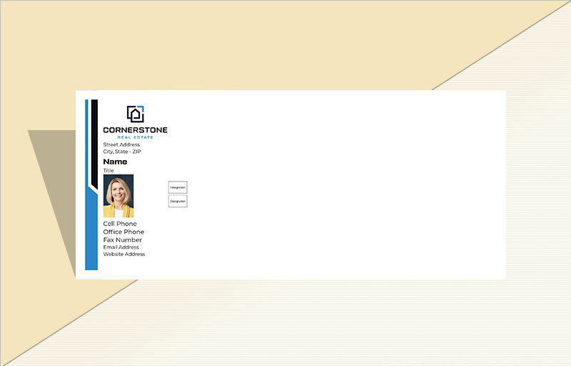 Cornerstone Real Estate Real Estate #10 Envelopes - Cornerstone Real Estate Custom #10 Envelopes Stationery for Realtors | BestPrintBuy.com