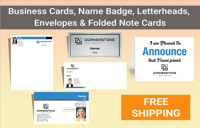 Cornerstone Real Estate Real Estate BC Agent Package - Cornerstone Real Estate approved vendor personalized business cards| BestPrintBuy.com
