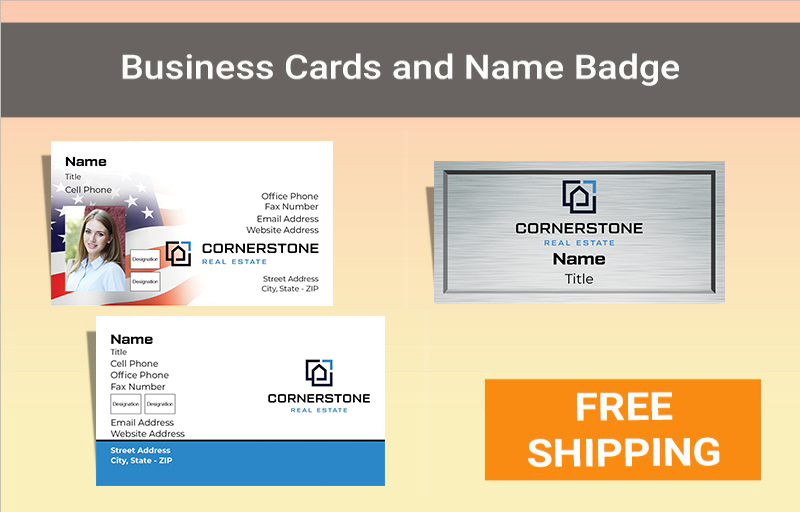 Cornerstone Real Estate Real Estate Silver Agent Package - Cornerstone Real Estate approved vendor personalized business cards, letterhead, envelopes and note cards | BestPrintBuy.com