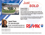 RE/MAX Just Sold Postcards