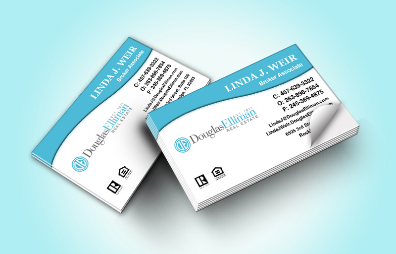 Douglas Elliman Real Estate Business Card Labels Without Photo - Douglas Elliman marketing materials | BestPrintBuy.com