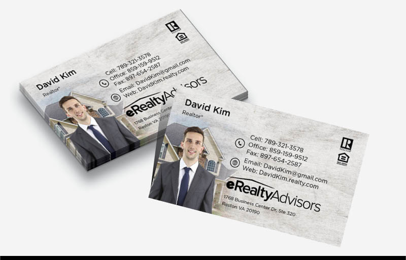 eRealty Advisors Real Estate Silhouette Business Cards - eRealty Advisors marketing materials | BestPrintBuy.com