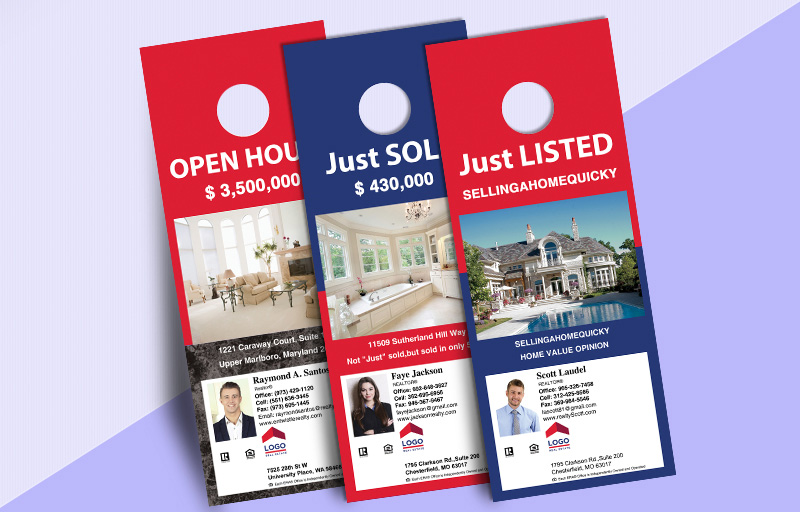 ERA Real Estate One-Sided Door Hangers - ERA Door Knockers for Realtors | BestPrintBuy.com
