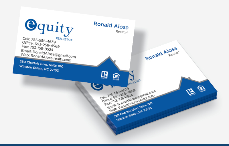 Equity Real Estate Business Cards Without Photo - Equity Real Estate  marketing materials | BestPrintBuy.com