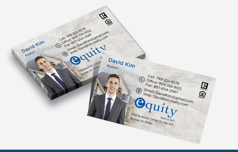 Equity Real Estate Silhouette Business Cards - Equity Real Estate marketing materials | BestPrintBuy.com