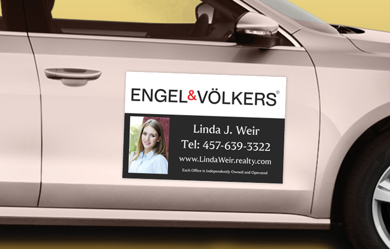 Engel Volkers Real Estate 12 x 18 with Photo Car Magnets - Custom car magnets for realtors | BestPrintBuy.com