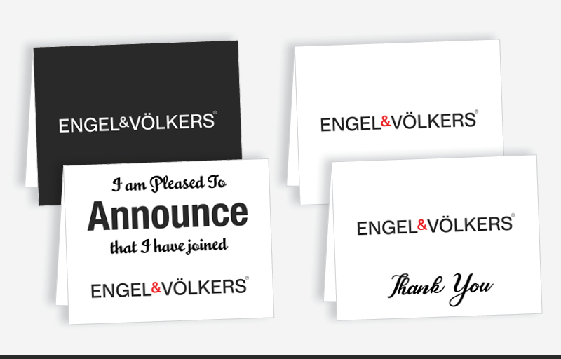 Engel Volkers Real Estate Blank Folded Note Cards -  stationery | BestPrintBuy.com
