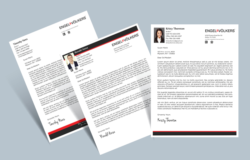 Engel Volkers Real Estate Letterheads - Custom Letterhead Stationery for Realtors | BestPrintBuy.com