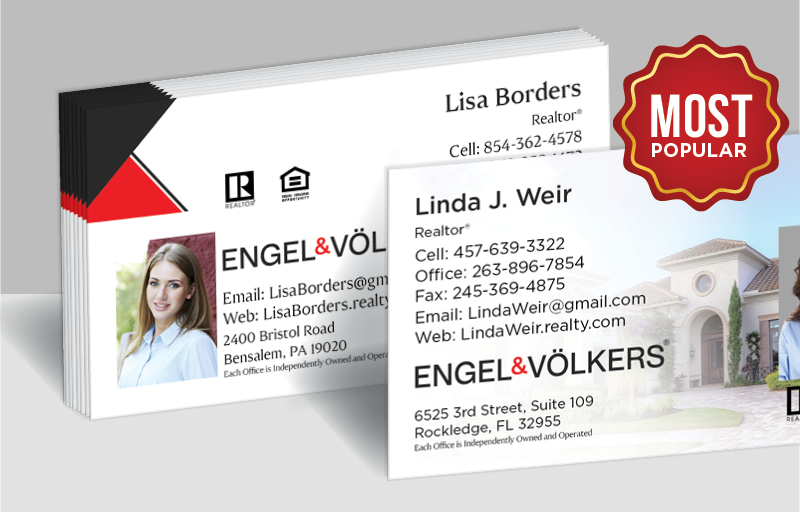 Engel Volkers Real Estate Standard Business Cards - Standard & Rounded Corner Business Cards for Realtors | BestPrintBuy.com