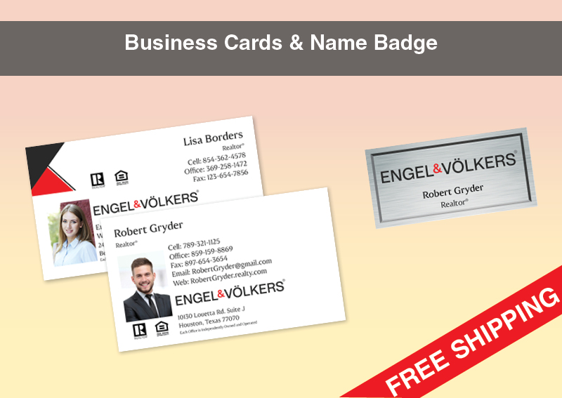 Engel Volkers Real Estate Silver Agent Package - Engel Volkers approved vendor personalized business cards, letterhead, envelopes and note cards | BestPrintBuy.com