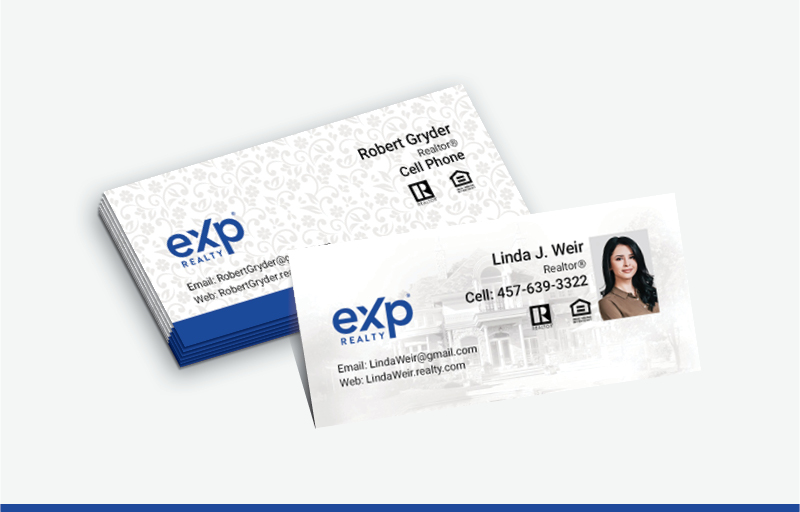 eXp Realty Real Estate Mini Business Cards With Photo - eXp Realty - Slim, Half Size Business Cards for Realtors | BestPrintBuy.com