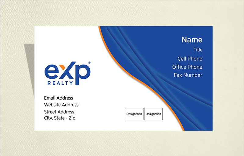 eXp Realty Real Estate Ultra Thick Business Cards Without Photo - eXp Realty  - Luxury, Thick Stock Business Cards with a Matte Finish for Realtors | BestPrintBuy.com