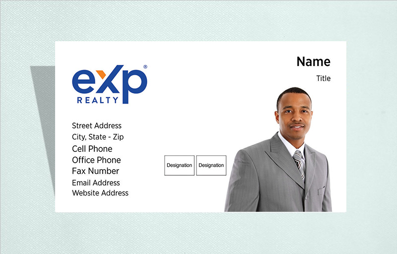 eXp Realty Real Estate Ultra Thick Business Cards With Silhouette Photo - eXp Realty  - Luxury, Thick Stock Business Cards with a Matte Finish for Realtors | BestPrintBuy.com