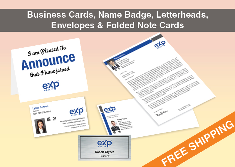 eXp Realty Real Estate BC Agent Package - eXp Realty approved vendor personalized business cards| BestPrintBuy.com