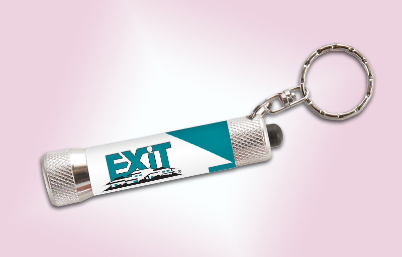 Exit Realty Real Estate Full-Color Chroma Flashlight - Exit Realty approved vendor personalized realtor flashlight key chain promotional products | BestPrintBuy.com