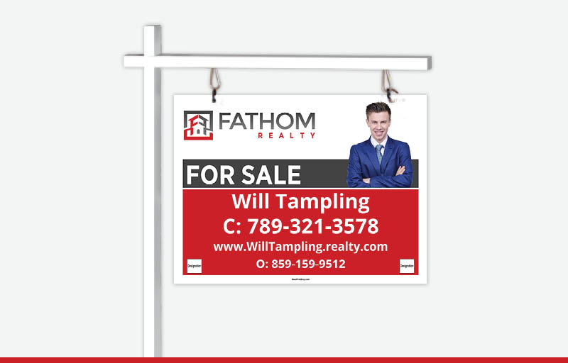 Fathom Realty Real Estate Signs -  Signs for Realtors | BestPrintBuy.com