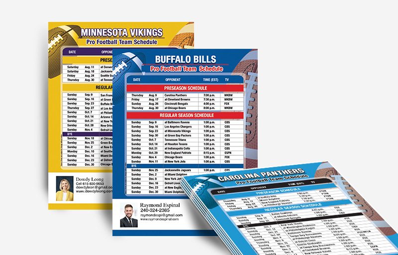 Coldwell Banker Real Estate Full Magnet  Schedules - CB  personalized magnetic football schedules | BestPrintBuy.com