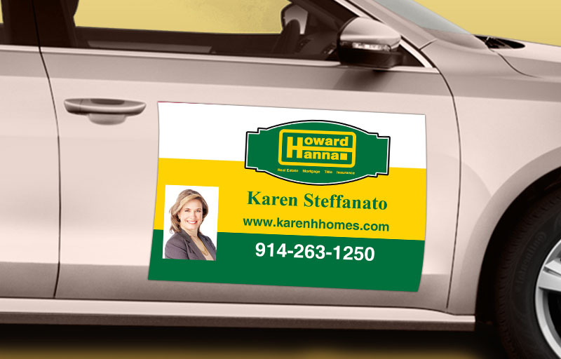Howard Hanna Real Estate 12 x 18 with Photo Car Magnets - Howard Hanna  approved vendor custom car magnets for realtors | BestPrintBuy.com