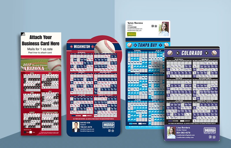 Howard Hanna Real Estate Baseball Schedules - Howard Hanna approved vendor custom sports schedule magnets | BestPrintBuy.com