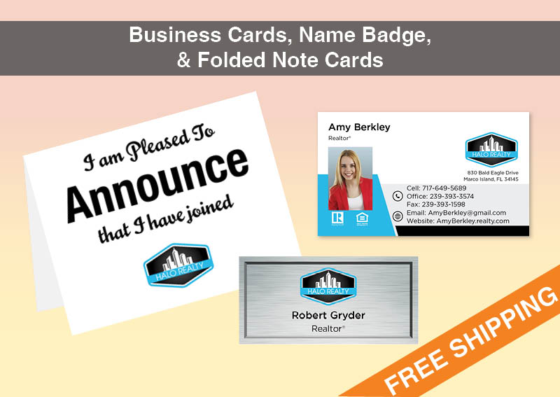 Halo Realty Real Estate BC Agent Package - Halo Realty approved vendor personalized business cards| BestPrintBuy.com