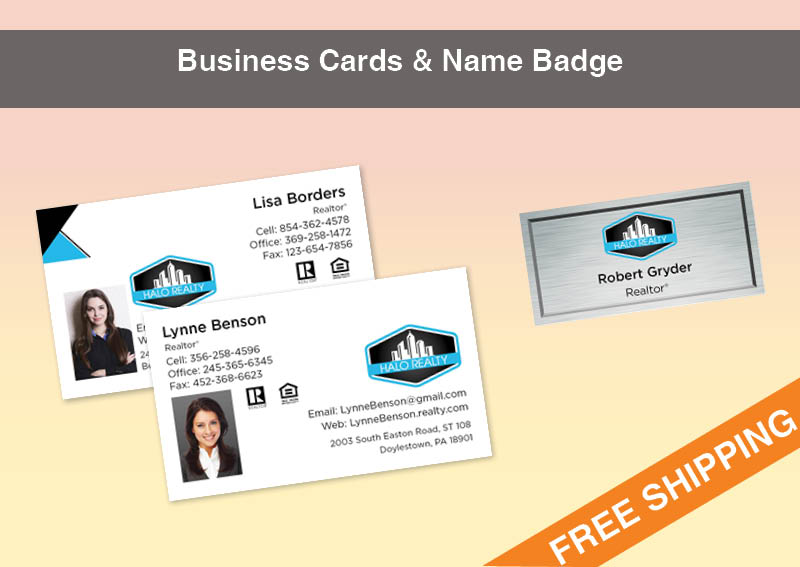 Halo Realty Real Estate Silver Agent Package - Halo Realty approved vendor personalized business cards, letterhead, envelopes and note cards | BestPrintBuy.com