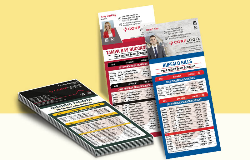Home Smart Real Estate Business Card Magnet Football Schedules - HS  personalized magnetic football schedules | BestPrintBuy.com