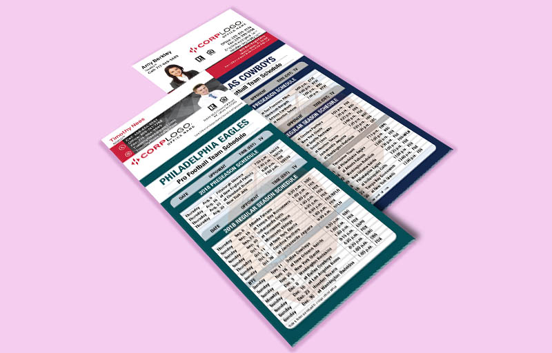 Home Smart Real Estate Silhouette Business Card Magnetic Schedules - Home Smart personalized magnetic football schedules | BestPrintBuy.com