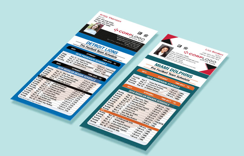 Home Smart Real Estate Business Card Magnetic Schedules With Photo - Home Smart personalized magnetic football schedules | BestPrintBuy.com
