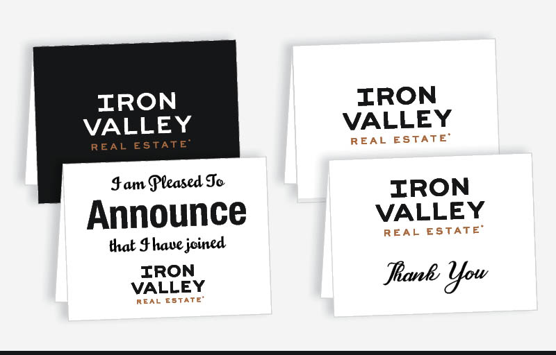 Iron Valley Real Estate Blank Folded Note Cards -  stationery | BestPrintBuy.com